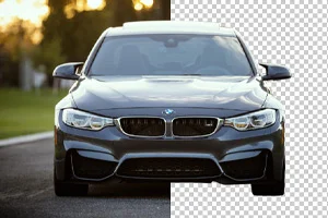 Vehicle image clipping path