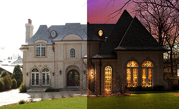 real estate day to dusk image
