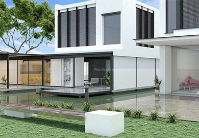 home exterior rendering in 3d