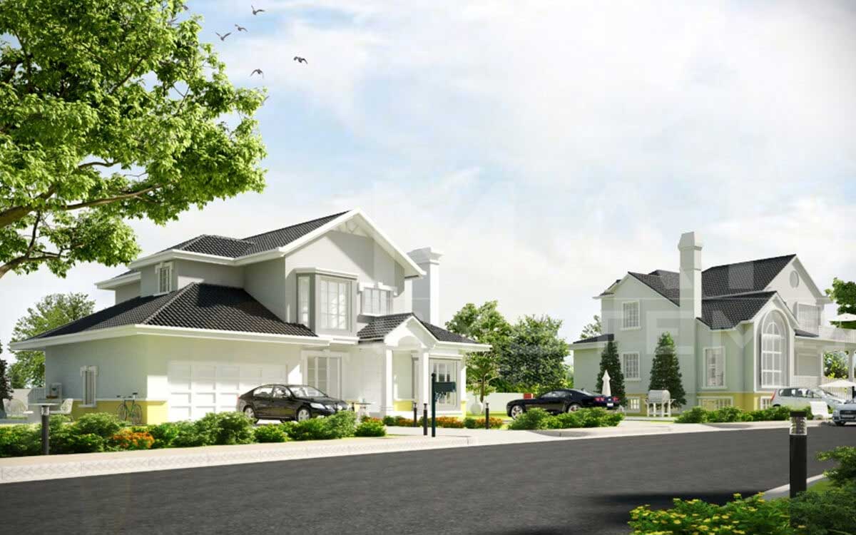 3D exterior architectural rendering