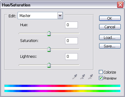 hue saturation tool
