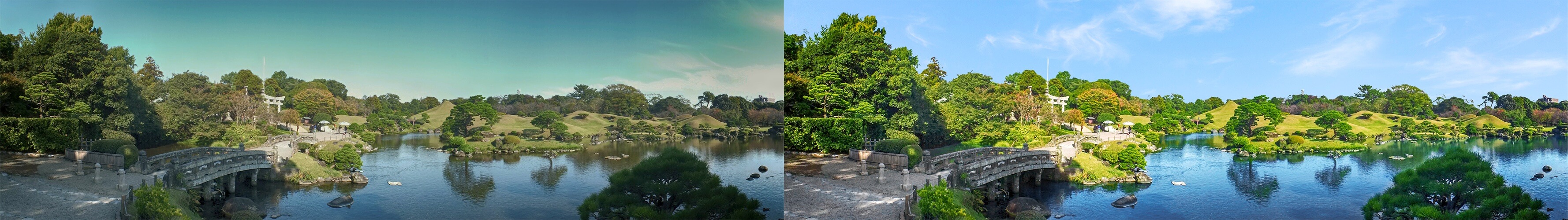 Seamless panorama stitching service