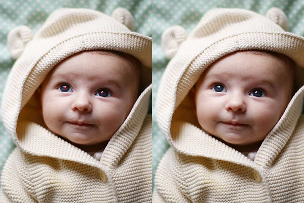red eye removal in baby images