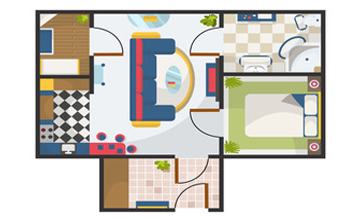 Colored Floor Plans