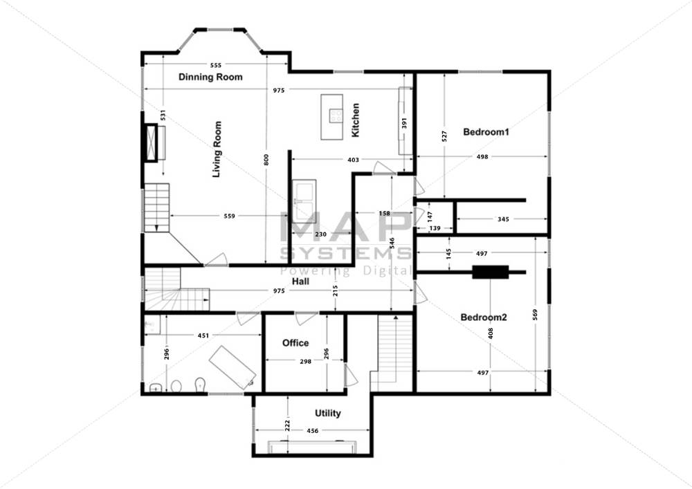 large house 3D floor plan