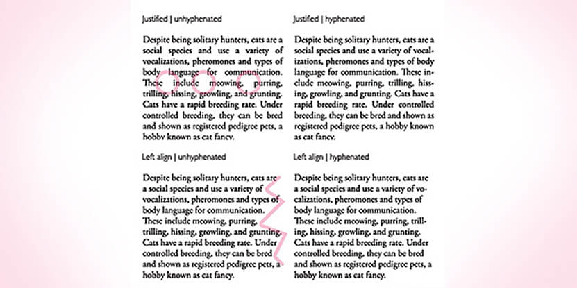 Hyphenation and justification magazine Hyphenation and justification text alignment