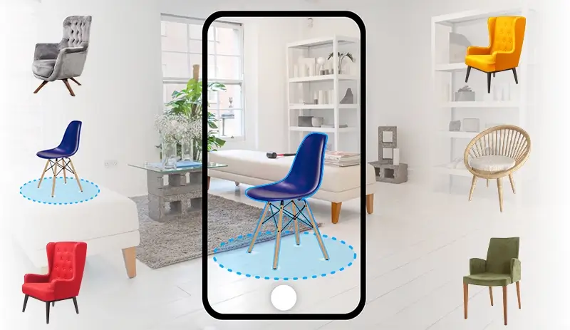 AR-embedded 3D-rendered visuals