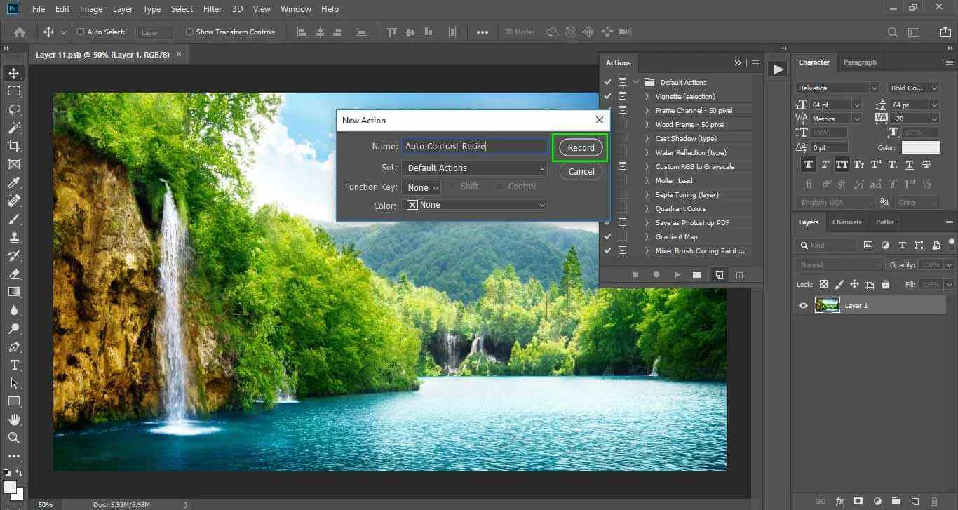 recorded as an Action step