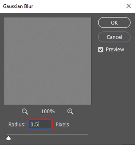 bigger the radius you choose, the blurrier the image