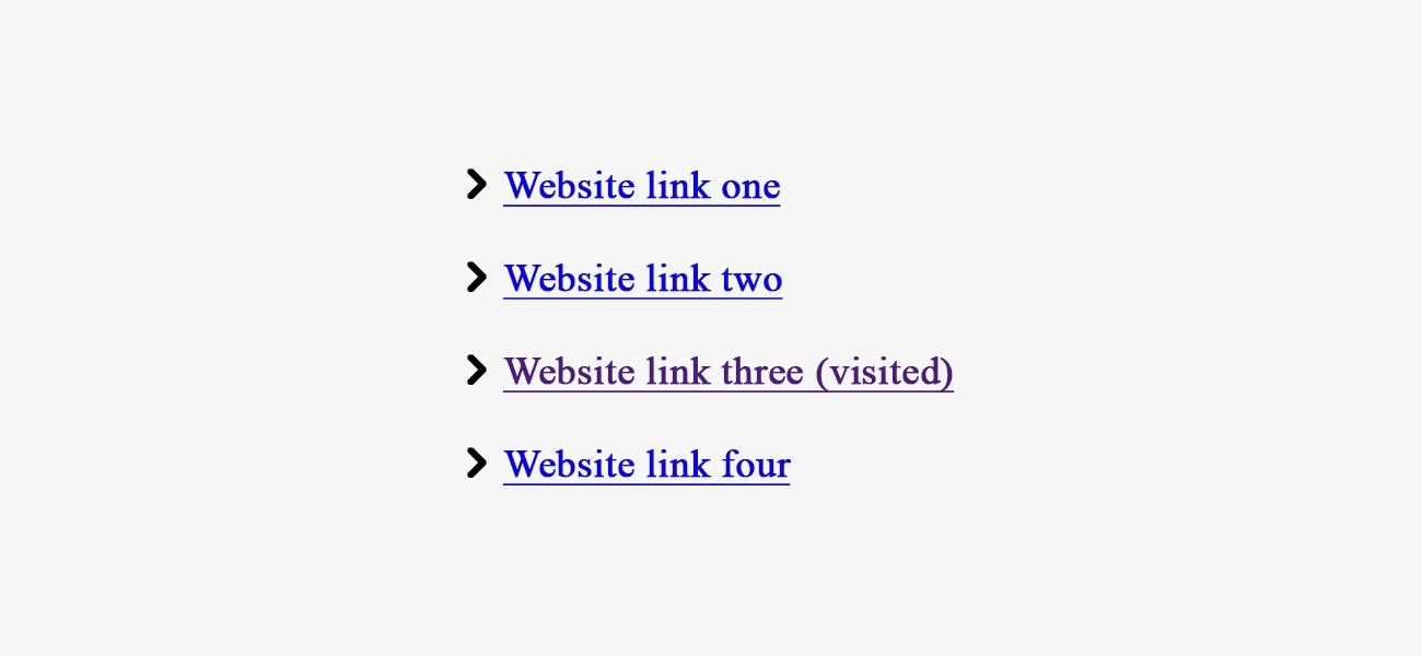 Change the color of visited links