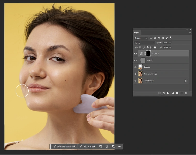 creating shadows on the chin