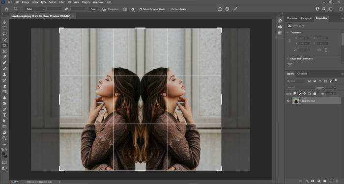 Crop the unwanted spaces