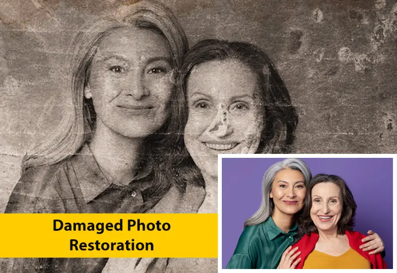 damaged photo restoration