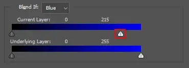 drag the upper slider