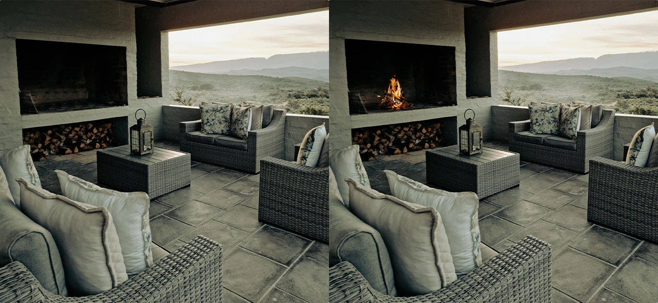 Editing fire places