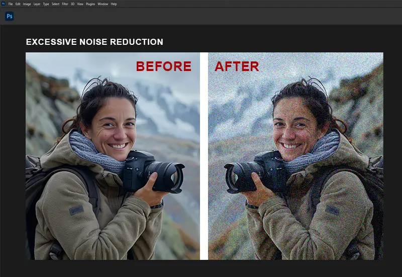 excessive noise reduction