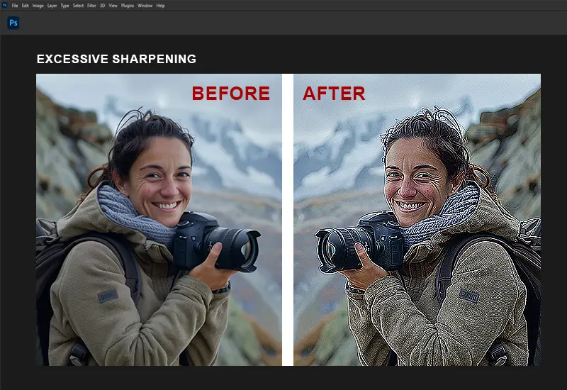 Excessive sharpenning