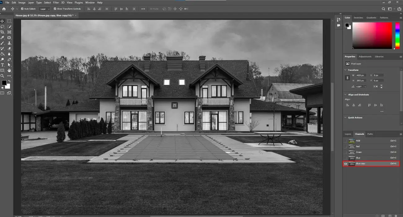 create a duplicate of the original photo