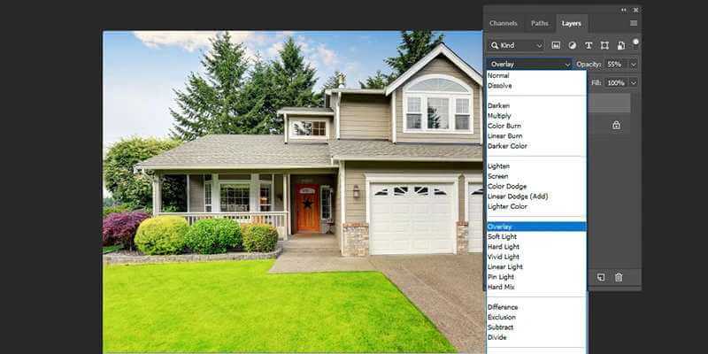 Layer Blending Mode to Overlay
