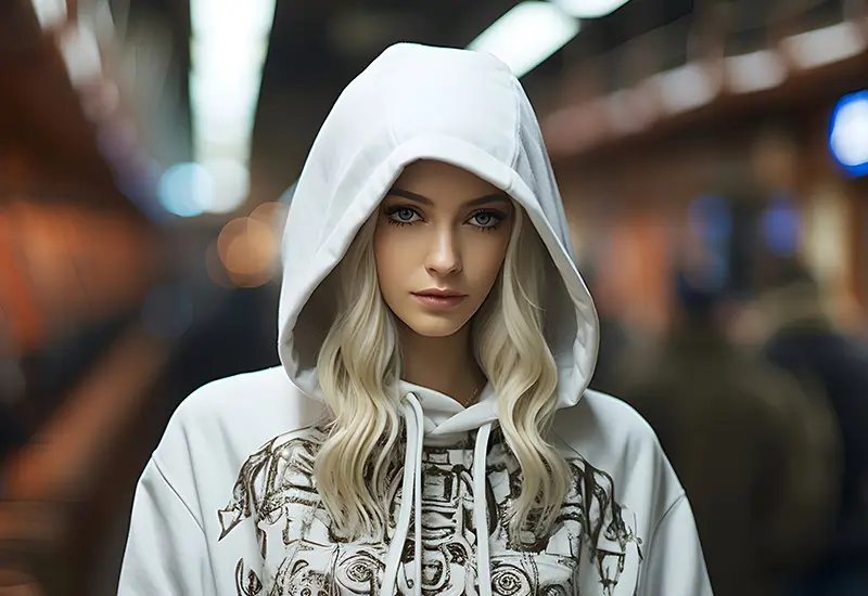 A medium close-up shot of a girl