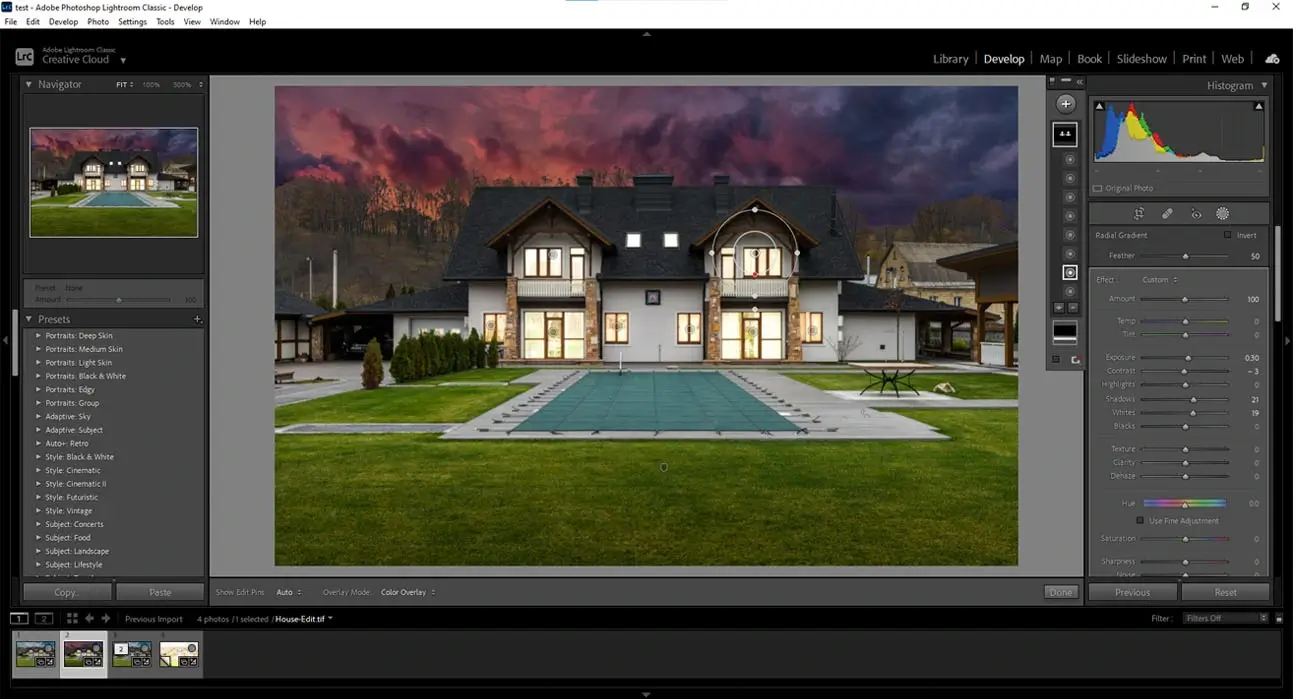 minimal White Balance adjustments