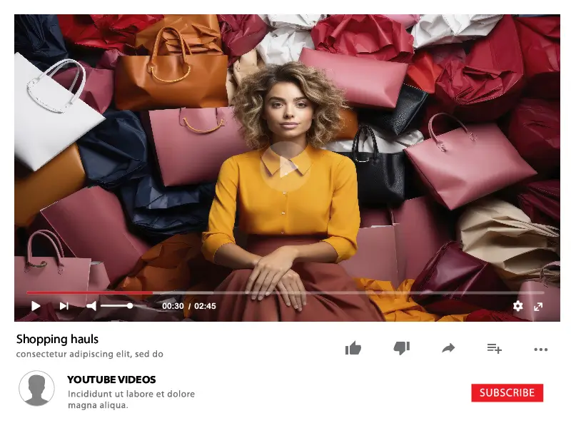 Shopping haul videos