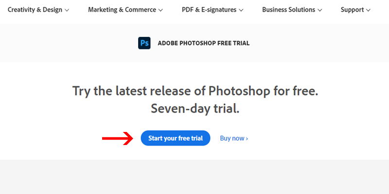 photoshop online free trial