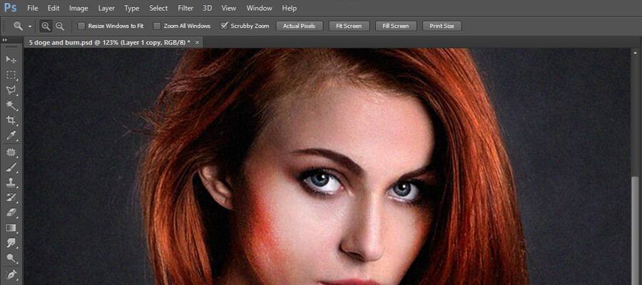 How to edit headshots in Photoshop dodge removal photoshop