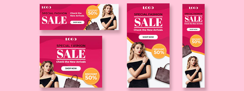 placement of text in a banner